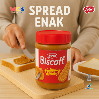 Lotus Biscoff Crunchy Spread 380g – Crispy Caramel Biscuit Spread
