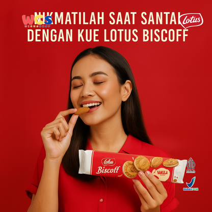 Lotus Biscoff Sandwich Biscuit Vanilla Cream 150g – Biskuit Karamel Isi Krim