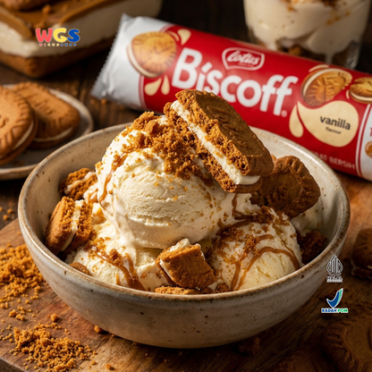 Lotus Biscoff Sandwich Biscuit Vanilla Flavour 110g – Biskuit Karamel Isi Krim Vanila