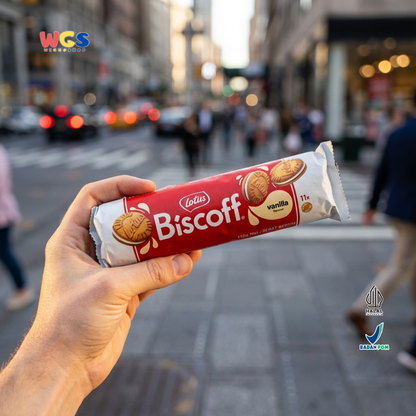 Lotus Biscoff Sandwich Biscuit Vanilla Flavour 110g – Biskuit Karamel Isi Krim Vanila