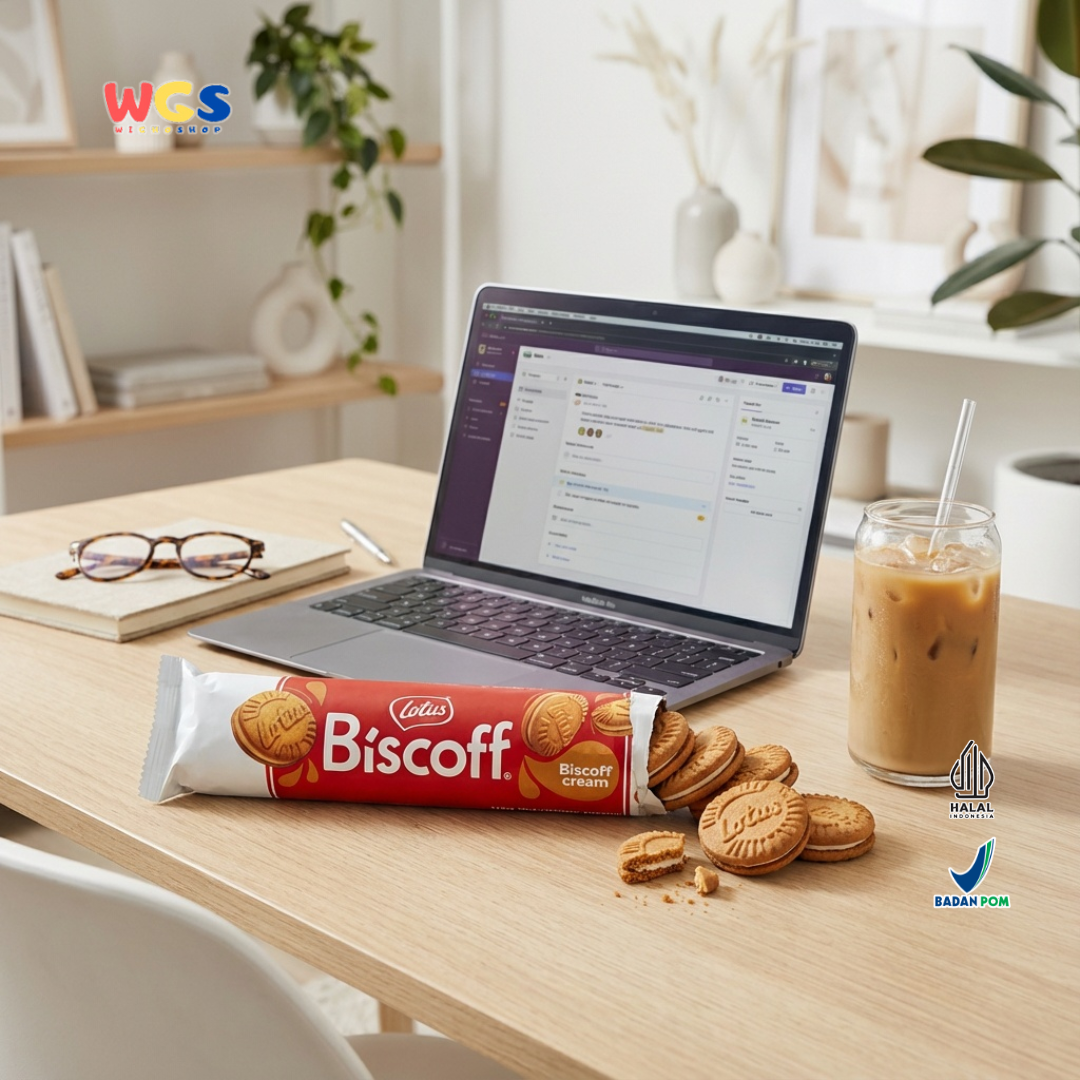Lotus Biscoff Sandwich Biscuit with Biscoff Cream 110g – Biskuit Karamel Isi Krim