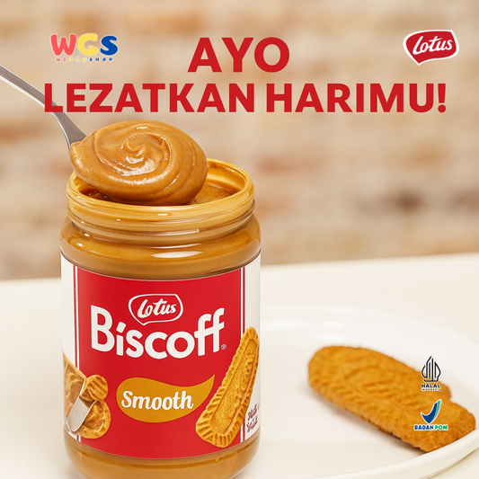 Lotus Biscoff Smooth Spread 400g – Olesan Biskuit Karamel Lembut