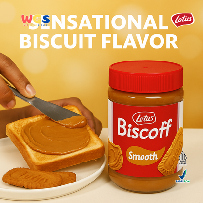 Lotus Biscoff Smooth Spread 400g – Olesan Biskuit Karamel Lembut