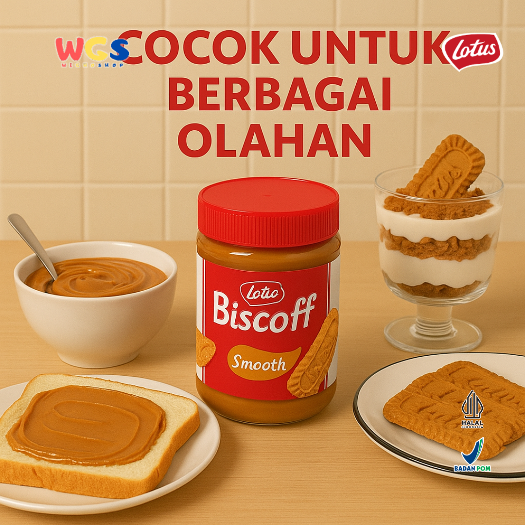 Lotus Biscoff Smooth Spread 400g – Olesan Biskuit Karamel Lembut