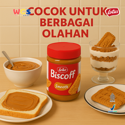 Lotus Biscoff Smooth Spread 400g – Olesan Biskuit Karamel Lembut