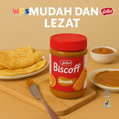 Lotus Biscoff Smooth Spread 400g – Olesan Biskuit Karamel Lembut