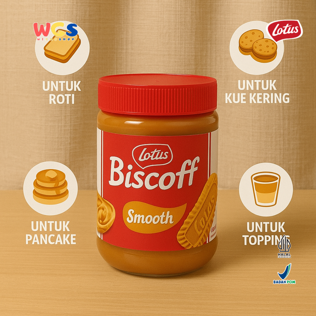 Lotus Biscoff Smooth Spread 400g – Olesan Biskuit Karamel Lembut