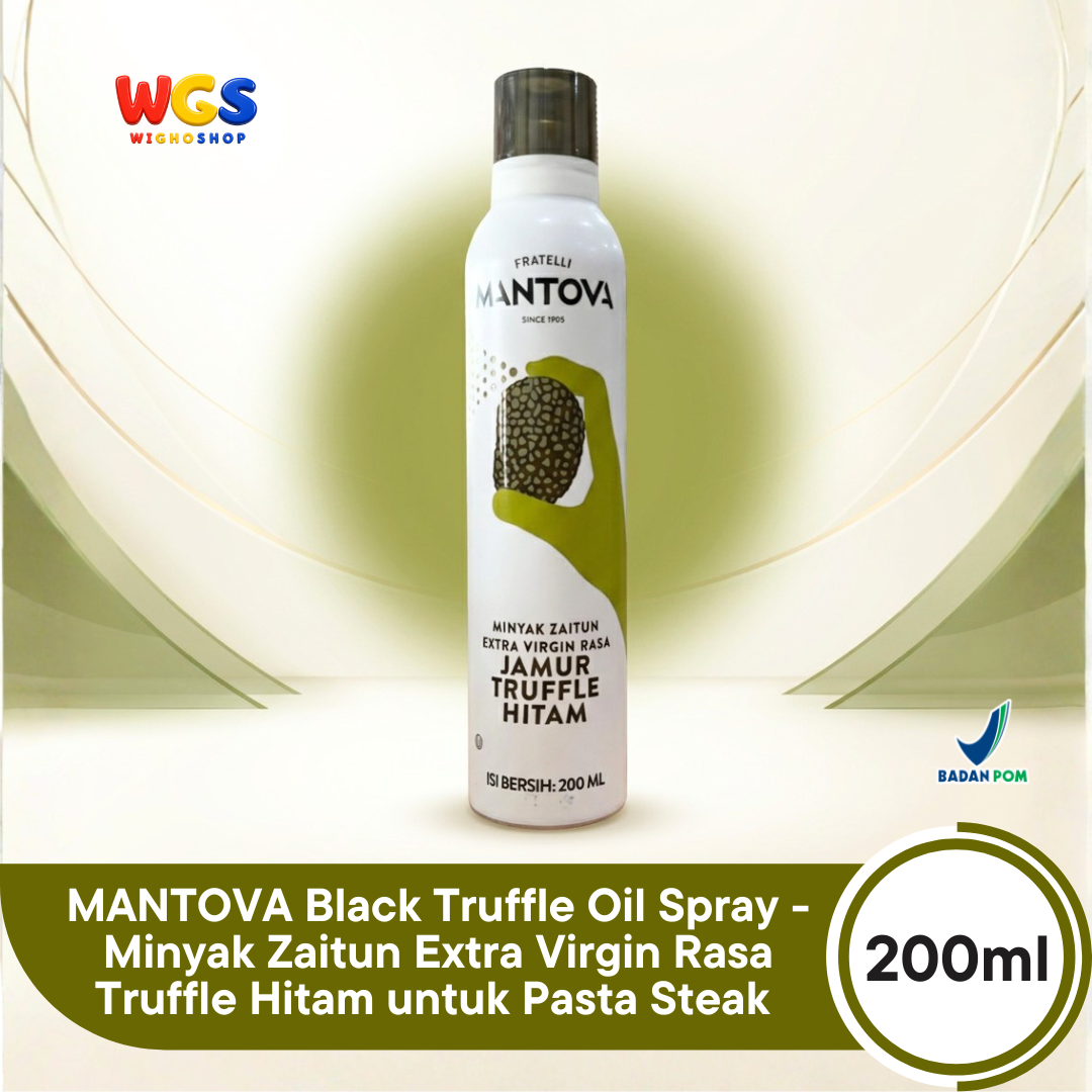 Mantova Black Truffle Extra Virgin Olive Oil Spray 200ml - Minyak Zaitun Semprot Rasa Jamur Truffle Hitam