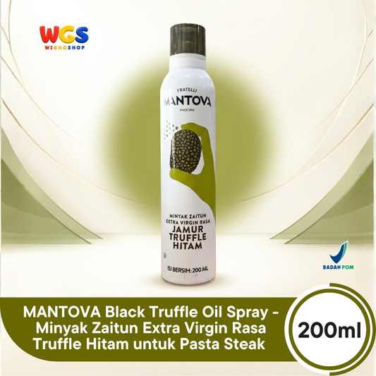 Mantova Black Truffle Extra Virgin Olive Oil Spray 200ml - Minyak Zaitun Semprot Rasa Jamur Truffle Hitam