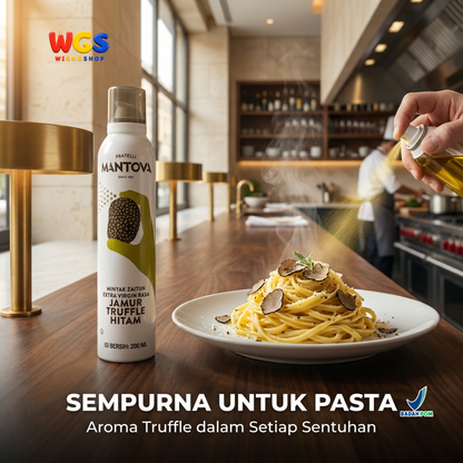 Mantova Black Truffle Extra Virgin Olive Oil Spray 200ml - Minyak Zaitun Semprot Rasa Jamur Truffle Hitam