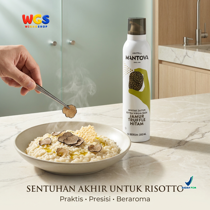 Mantova Black Truffle Extra Virgin Olive Oil Spray 200ml - Minyak Zaitun Semprot Rasa Jamur Truffle Hitam