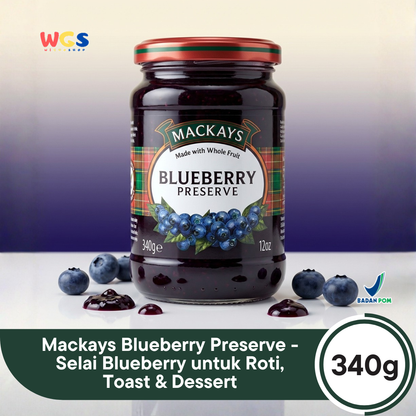 Mackays Blueberry Preserve Jam 340g - Blueberry Jam