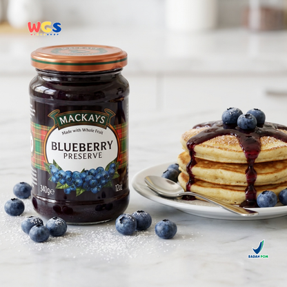 Mackays Blueberry Preserve Jam 340g - Blueberry Jam
