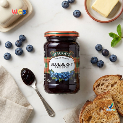 Mackays Blueberry Preserve Jam 340g - Blueberry Jam