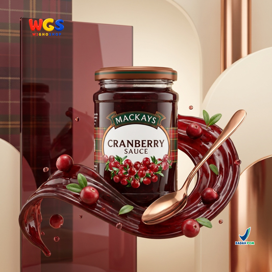 Mackays Cranberry Sauce 235g - Saus Cranberry Skotlandia Pendamping Kalkun Ayam Daging Keju Sandwich Dessert
