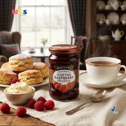 Mackays Scottish Strawberry Preserve 340g - Selai Stroberi Premium Whole Fruit Impor untuk Roti, Dessert & Baking