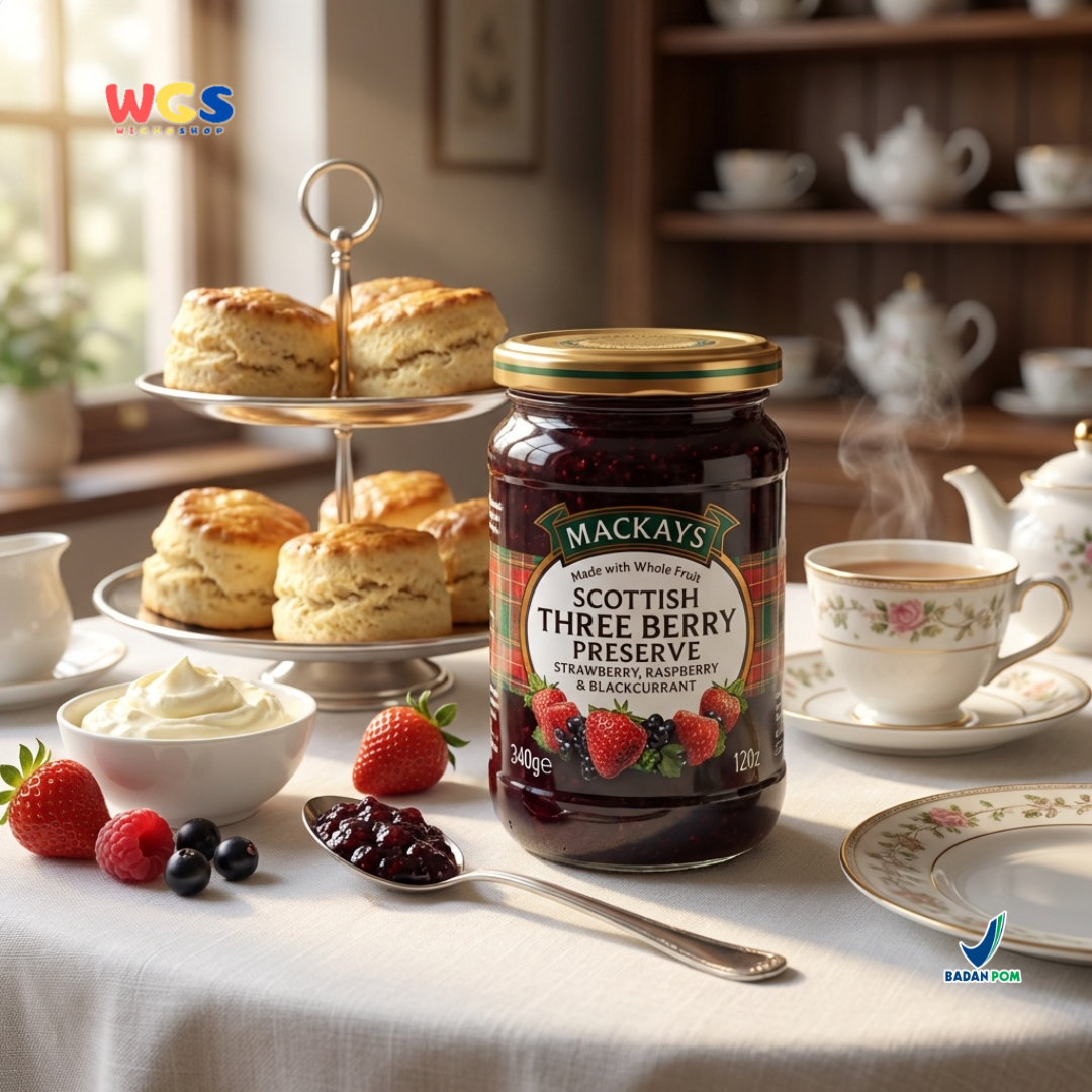 Mackays Scottish Three Berry Preserve 340g - Selai Buah Impor Skotlandia untuk Roti & Dessert