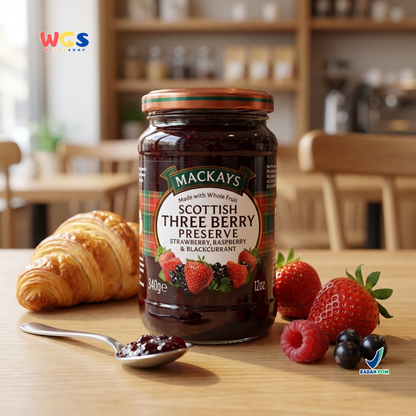 Mackays Scottish Three Berry Preserve 340g - Selai Buah Impor Skotlandia untuk Roti & Dessert