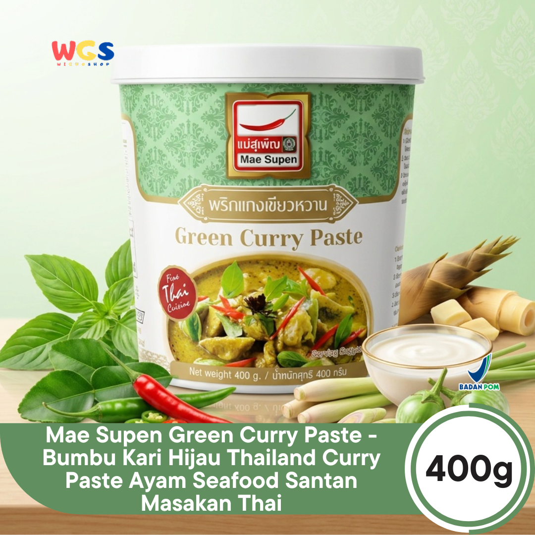 Mae Supen Green Curry Paste 400g – Authentic Thai Green Curry Paste for Delicious Dishes
