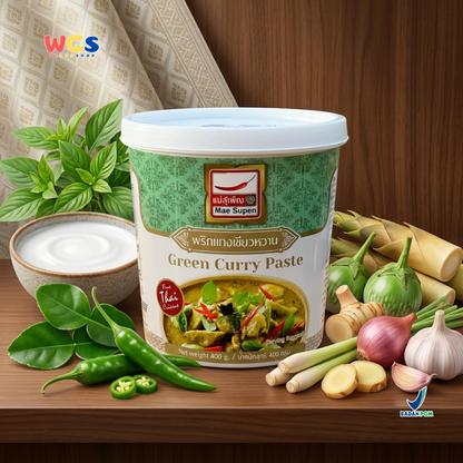 Mae Supen Green Curry Paste 400g – Authentic Thai Green Curry Paste for Delicious Dishes