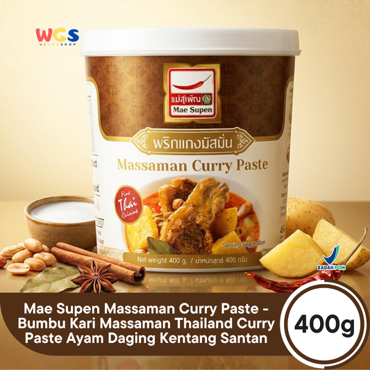 Mae Supen Massaman Curry Paste 400g - Bumbu Kari Massaman Thailand Curry Paste Ayam Daging Kentang Santan
