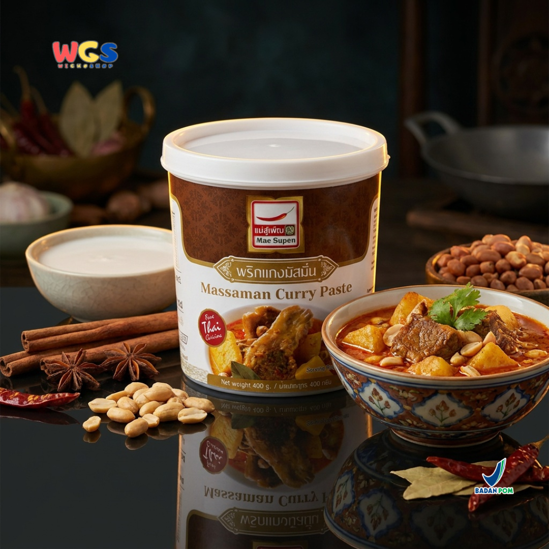 Mae Supen Massaman Curry Paste 400g - Authentic Thai Massaman Curry Paste
