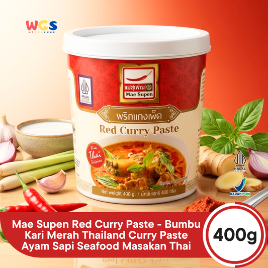Mae Supen Red Curry Paste 400g - Bumbu Kari Merah Thailand Curry Paste Ayam Sapi Seafood Masakan Thai