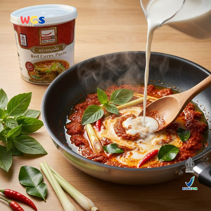 Mae Supen Red Curry Paste 400g - Authentic Thai Red Curry Paste