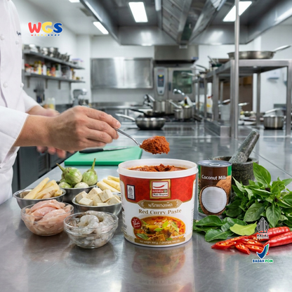 Mae Supen Red Curry Paste 400g - Authentic Thai Red Curry Paste