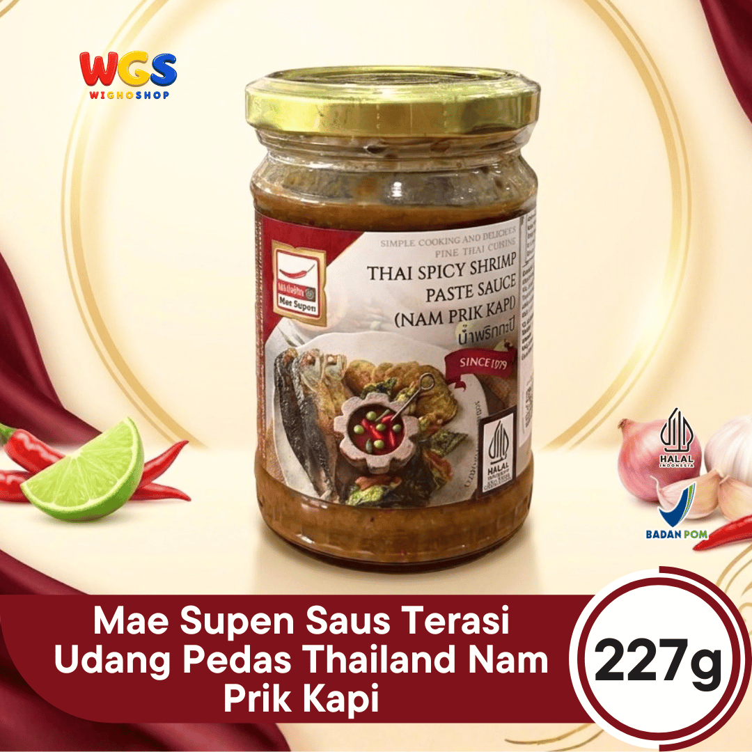 Mae Supen Saus Terasi Udang Pedas Thailand Nam Prik Kapi 227g