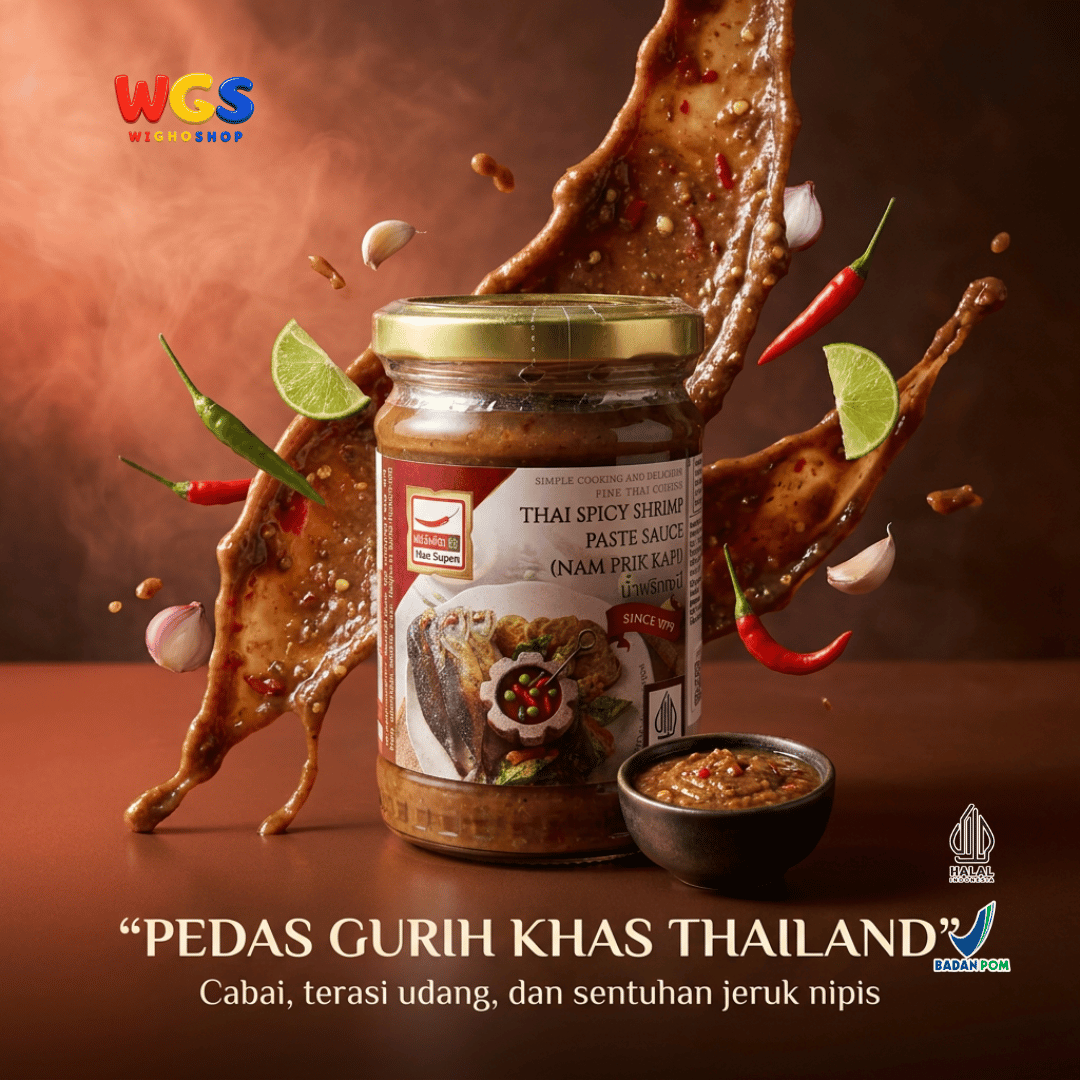 Mae Supen Saus Terasi Udang Pedas Thailand Nam Prik Kapi 227g