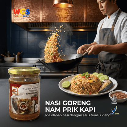 Mae Supen Saus Terasi Udang Pedas Thailand Nam Prik Kapi 227g