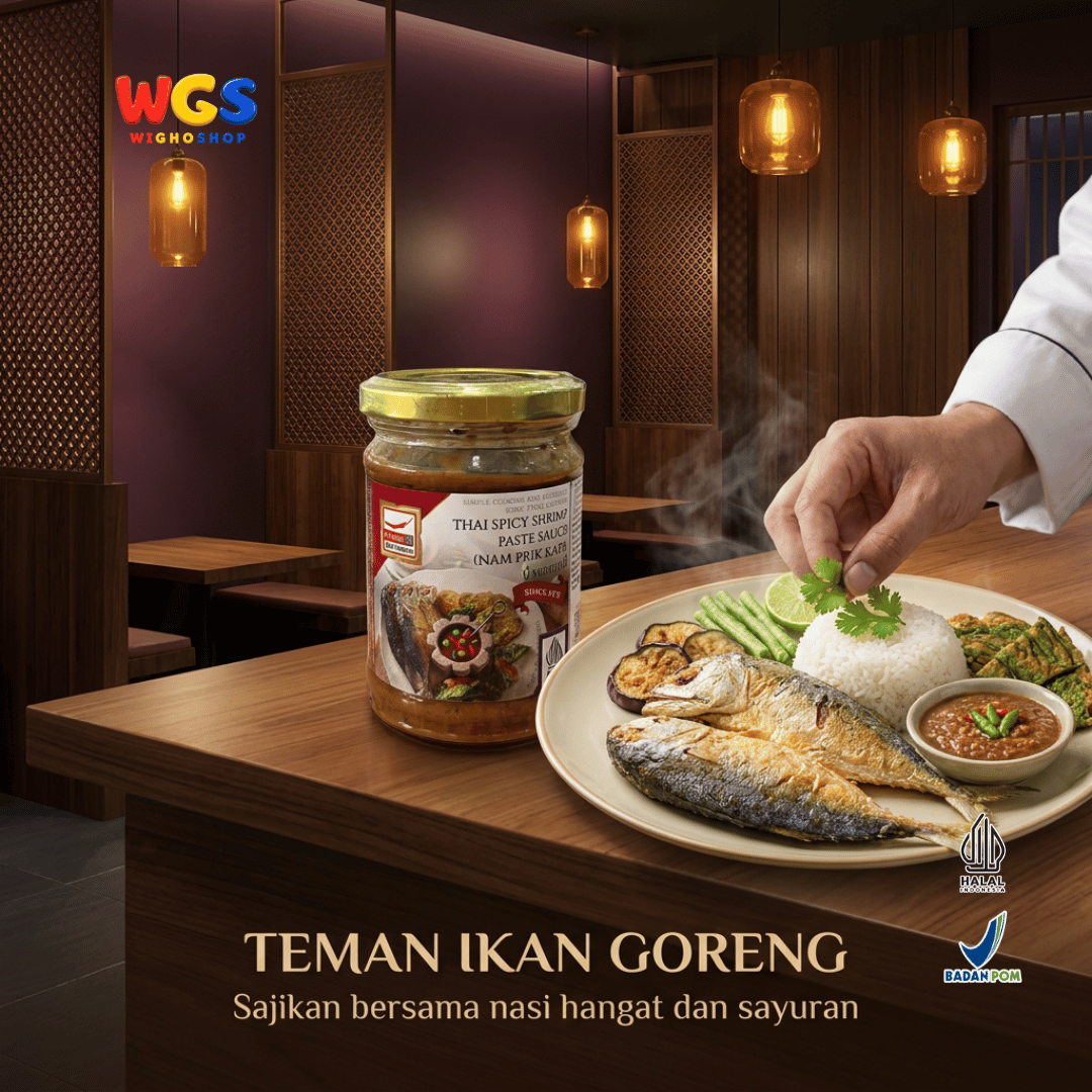 Mae Supen Saus Terasi Udang Pedas Thailand Nam Prik Kapi 227g