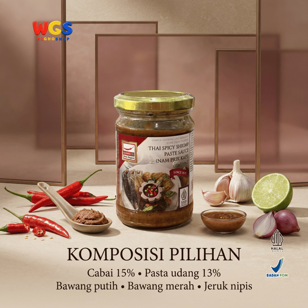 Mae Supen Saus Terasi Udang Pedas Thailand Nam Prik Kapi 227g