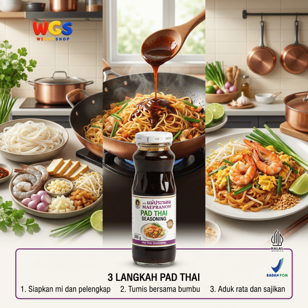 Maepranom Saus Pad Thai Seasoning 260g - Bumbu Mie Goreng Thailand