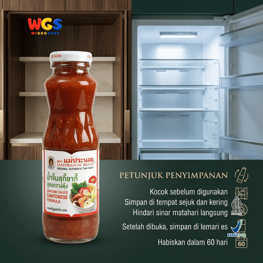 Maepranom Saus Sukiyaki Cantonese Formula 250g - Saus Suki Thailand