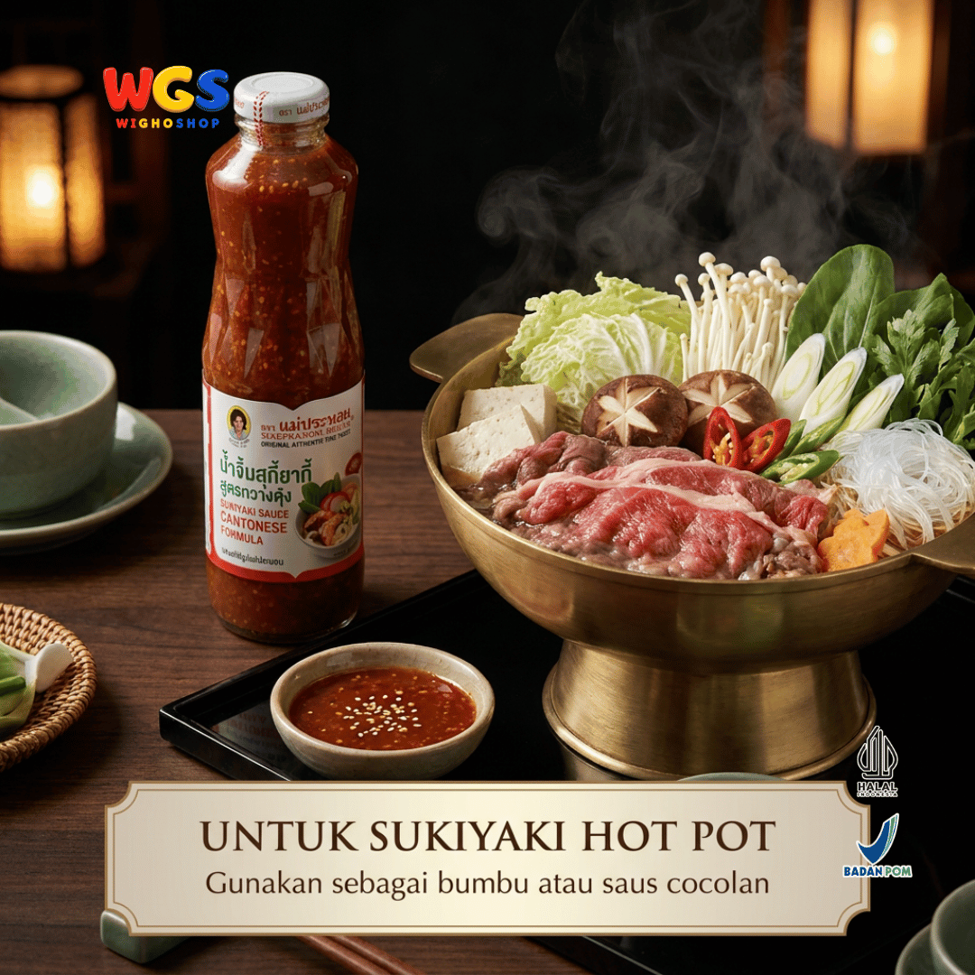 Maepranom Saus Sukiyaki Cantonese Formula 900g - Saus Suki Thailand