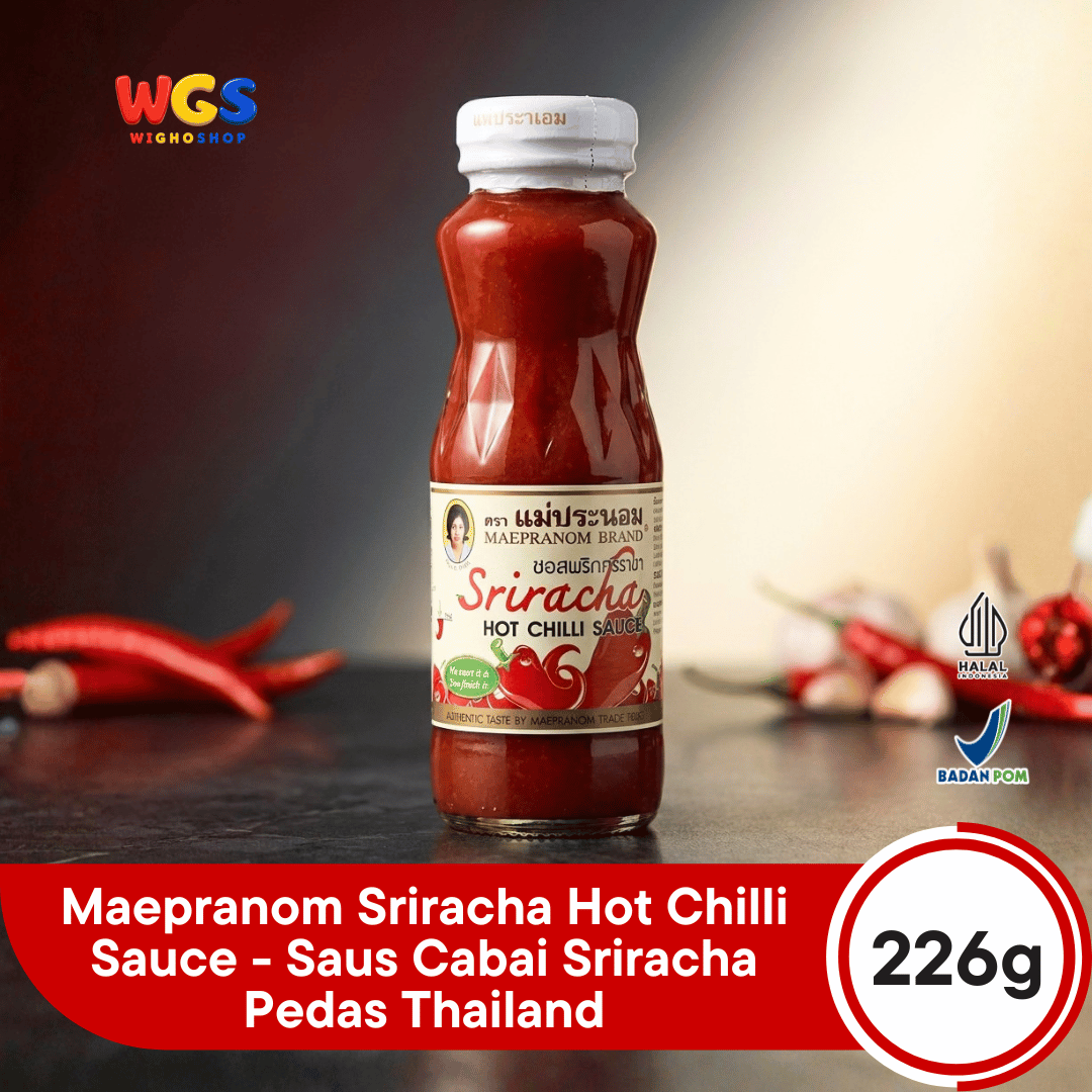 Maepranom Sriracha Hot Chilli Sauce 226g - Saus Cabai Sriracha Pedas Thailand