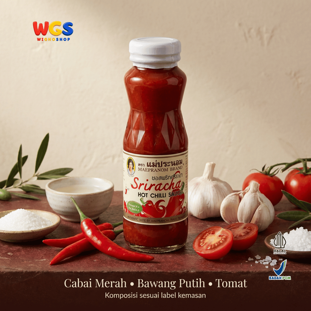Maepranom Sriracha Hot Chilli Sauce 226g - Saus Cabai Sriracha Pedas Thailand