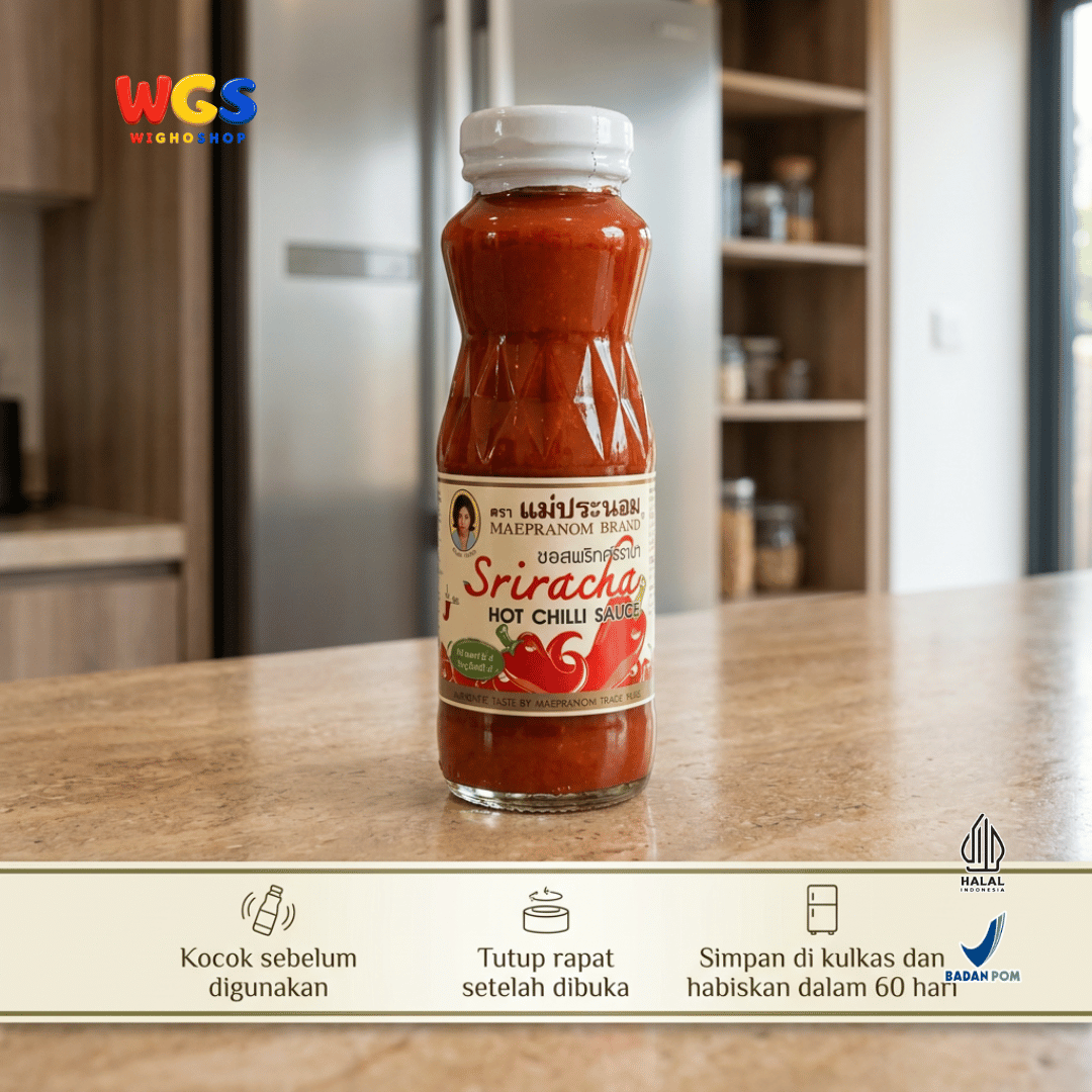 Maepranom Sriracha Hot Chilli Sauce 226g - Saus Cabai Sriracha Pedas Thailand