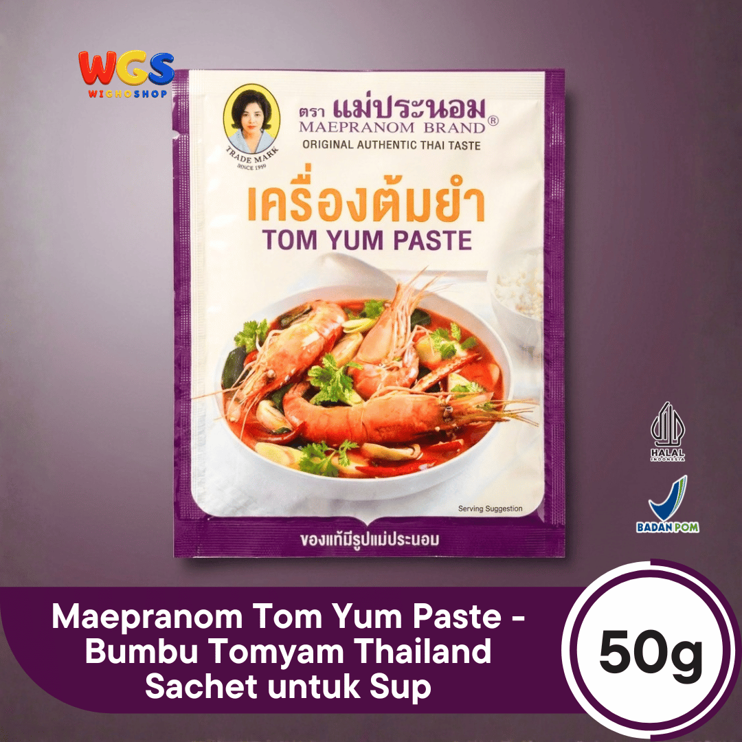 Maepranom Tom Yum Paste 50g - Bumbu Tomyam Thailand Sachet untuk Sup