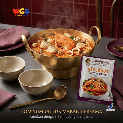 Maepranom Tom Yum Paste 50g - Bumbu Tomyam Thailand Sachet untuk Sup