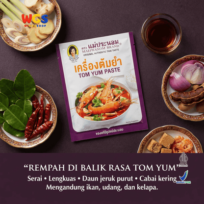 Maepranom Tom Yum Paste 50g - Bumbu Tomyam Thailand Sachet untuk Sup