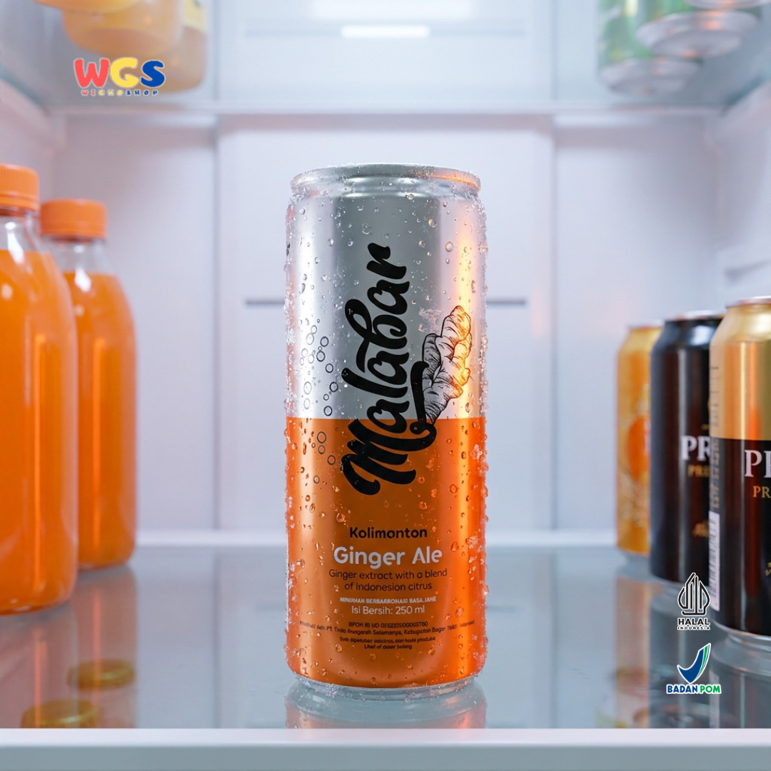 Malabar Kalimantan Ginger Ale 250ml - Minuman Soda Jahe Berkarbonasi Mixer Mocktail Sirup Lemon