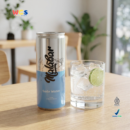 Malabar Soda Water 250ml - Air Soda Sparkling Water Minuman Berkarbonasi Mixer Mocktail Sirup