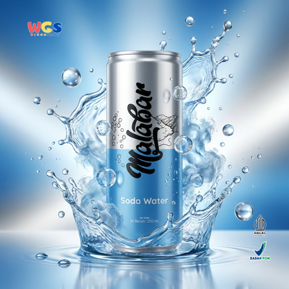 Malabar Soda Water 250ml - Air Soda Sparkling Water Minuman Berkarbonasi Mixer Mocktail Sirup