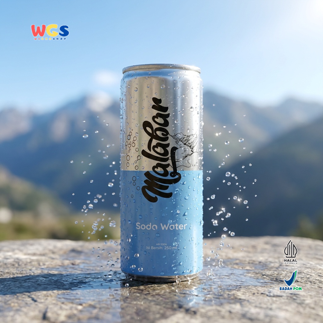 Malabar Soda Water 250ml - Air Soda Sparkling Water Minuman Berkarbonasi Mixer Mocktail Sirup