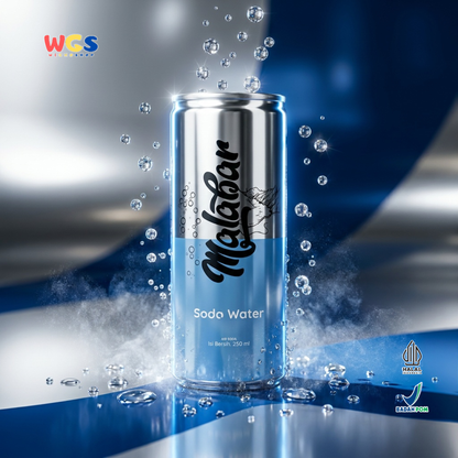 Malabar Soda Water 250ml - Air Soda Sparkling Water Minuman Berkarbonasi Mixer Mocktail Sirup