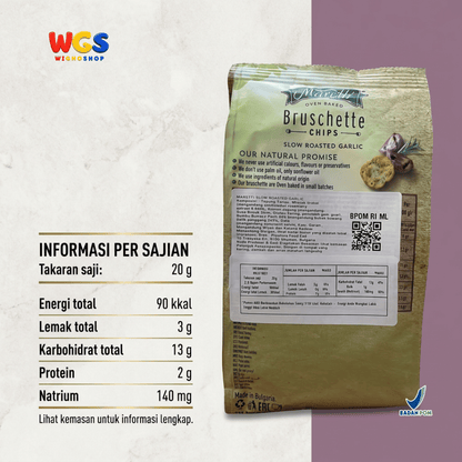 Maretti Bruschette Chips Slow Roasted Garlic 70g - Snack Roti Kering Bawang Putih