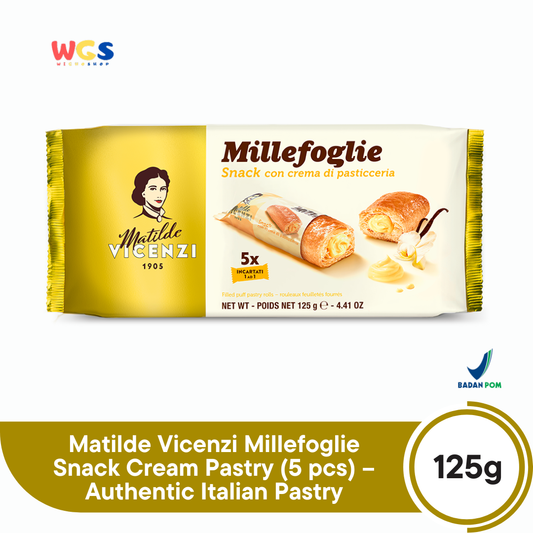 Matilde Vicenzi Millefoglie Snack Cream Pastry 125g (5 pcs) – Authentic Italian Pastry